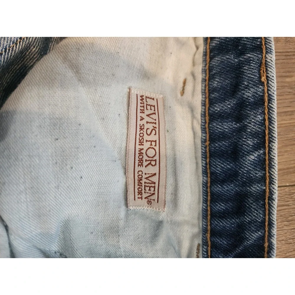 Vintage 80s Levis For Men's Orange Tab Skosh More Comfort Jeans Blue 36x30